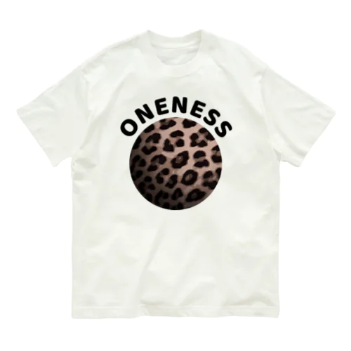 ★ONENESS×Leopard  B  Organic Cotton T-Shirt