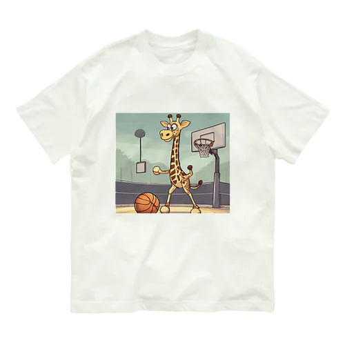 鉄壁のバスケットキリン キング君 Organic Cotton T-Shirt