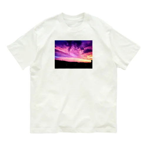 夕焼けと鱗雲 オーガニックコットンTシャツ