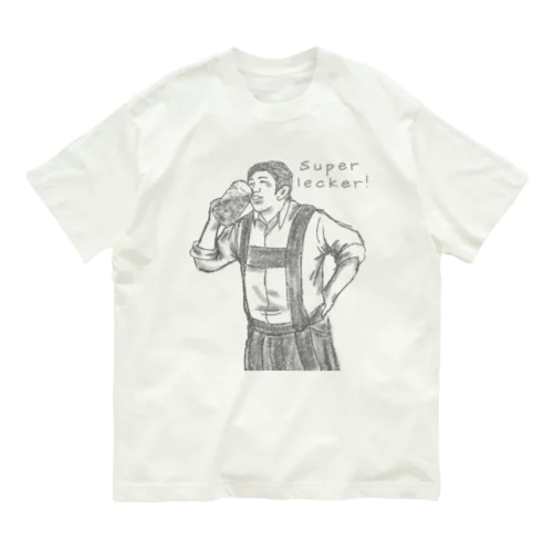 SUPER LECKER! (モノクロバージョン） Organic Cotton T-Shirt