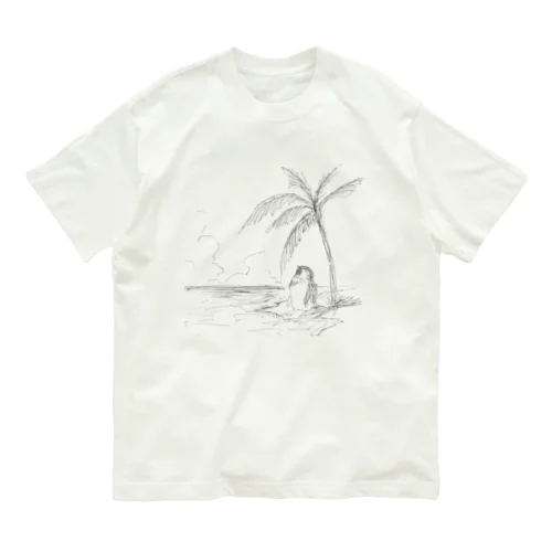 夏のペンギン　サマーバケーション Organic Cotton T-Shirt