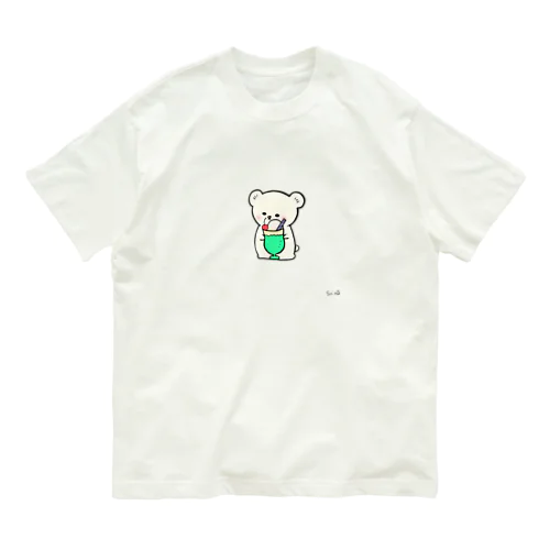 しろくまくりーむそーだ オーガニックコットンTシャツ