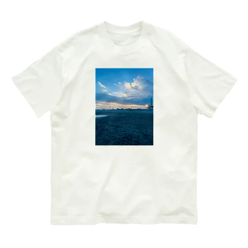 九十九里浜　浜辺 オーガニックコットンTシャツ