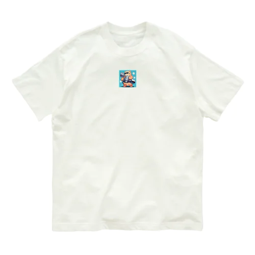 筋トレするサングラスくまさん Organic Cotton T-Shirt