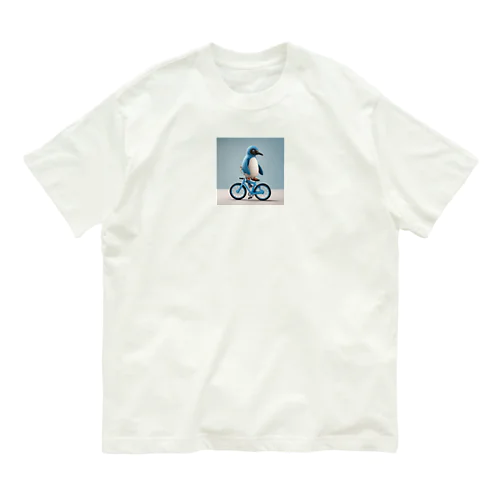 自転車to...水色ペンギン Organic Cotton T-Shirt