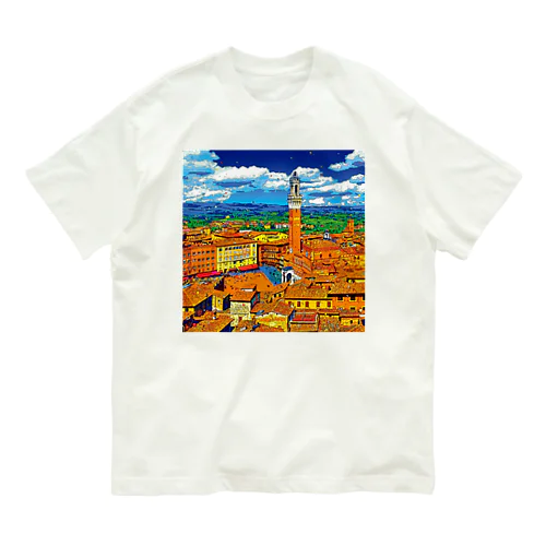 イタリア シエナの街並み Organic Cotton T-Shirt