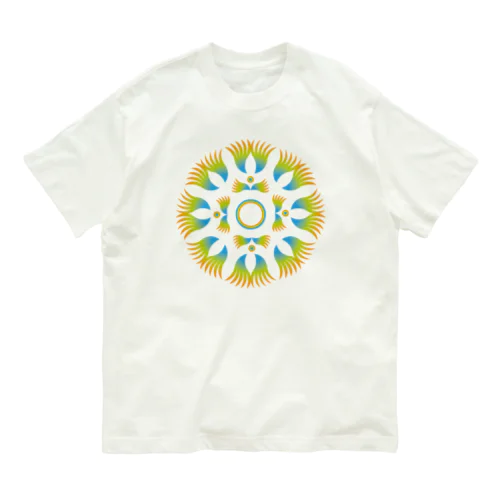 サイケまんだら　バード　碧 Organic Cotton T-Shirt