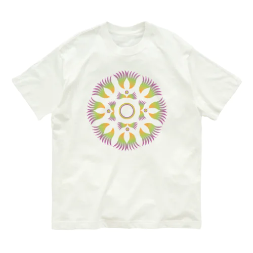 サイケまんだら　バード　紫 Organic Cotton T-Shirt