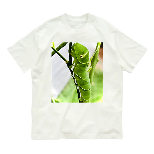 キラキラ青虫 Organic Cotton T-Shirt