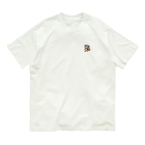 自信家のバスケットキャット ネロ君 Organic Cotton T-Shirt