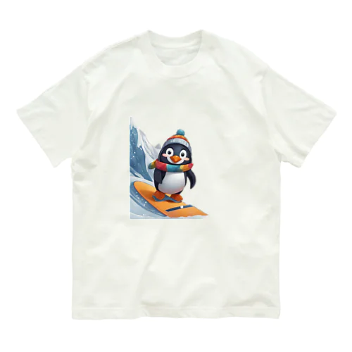 ペンギンの冒険スノーボードパーティ Organic Cotton T-Shirt