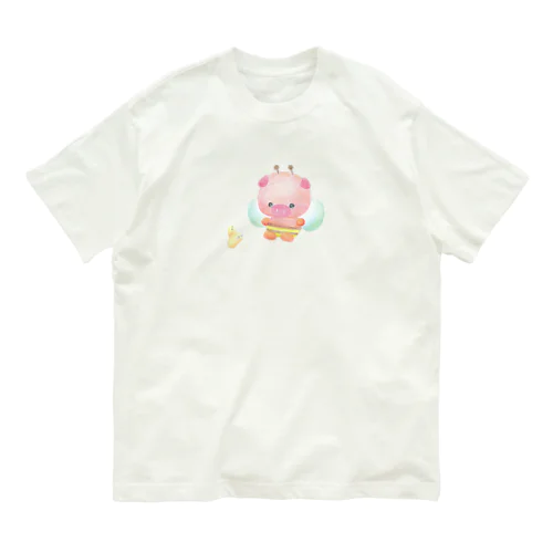 ミツバチぶたさんと蜂の子さん オーガニックコットンTシャツ