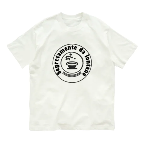 「Segretamente da lontano」ロゴグッズ オーガニックコットンTシャツ