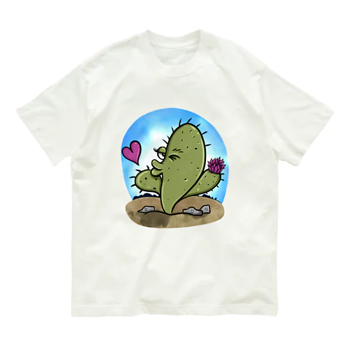 サボテン - 投げキス Organic Cotton T-Shirt