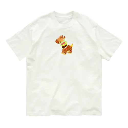 フードアニマル　キリンバーガー オーガニックコットンTシャツ