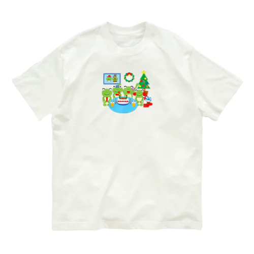 クリスマスパーティのかえるさん Organic Cotton T-Shirt