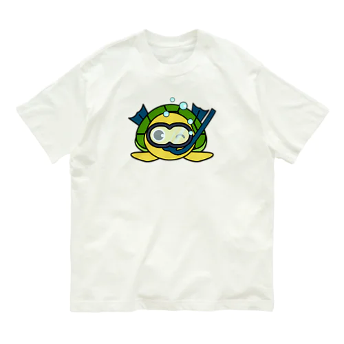 シュノーケリング亀ちゃん オーガニックコットンTシャツ