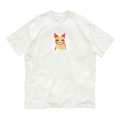 ほっこりねこのやすらぎ オーガニックコットンTシャツ