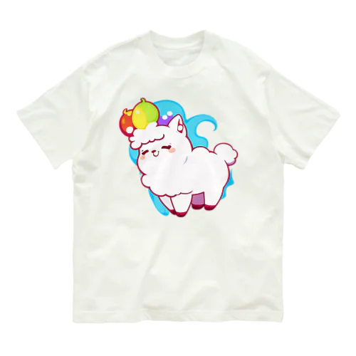 ふわふわアルパカさん オーガニックコットンTシャツ