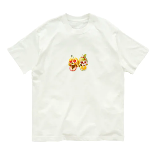 季節のフルーツ髑髏 オーガニックコットンTシャツ