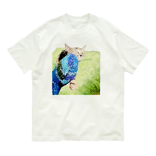 猫のコハクと編みぐるみ Organic Cotton T-Shirt