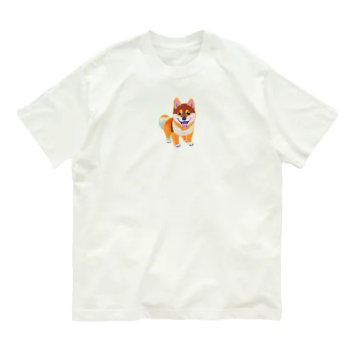 しば犬　ポチ公 オーガニックコットンTシャツ