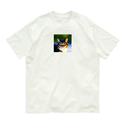 心に寄り添う猫 オーガニックコットンTシャツ