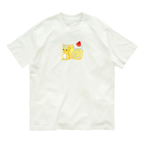 フードアニマル　ロールケーキリス Organic Cotton T-Shirt