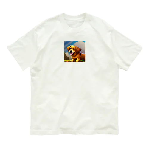 元気にはしゃぐわんこ Organic Cotton T-Shirt