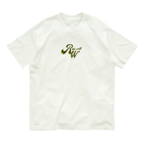 resworth LOGO エンボイスゴールドversion オーガニックコットンTシャツ