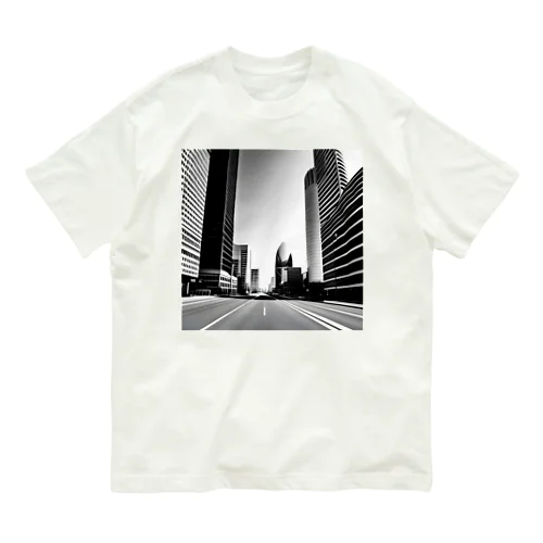 都市の鼓動：白黒で描くアーバンスケープ Organic Cotton T-Shirt