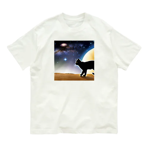 火星猫 オーガニックコットンTシャツ