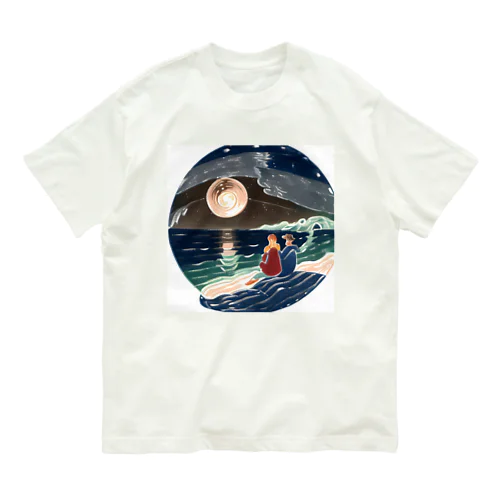 夜の海 オーガニックコットンTシャツ
