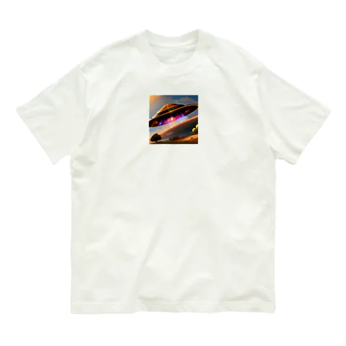 UFO現れるグッズ オーガニックコットンTシャツ