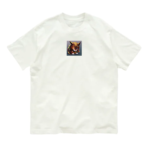 カッコい猫 オーガニックコットンTシャツ