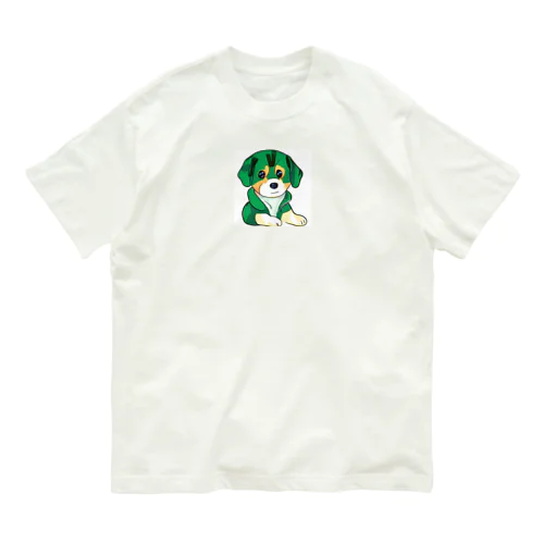 かわいい子犬 オーガニックコットンTシャツ