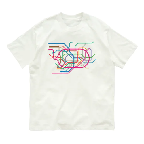 東京地下鉄路線図-東京メトロ路線図 ROUTE MAP TOKYO METROPOLITAN AREA- Organic Cotton T-Shirt