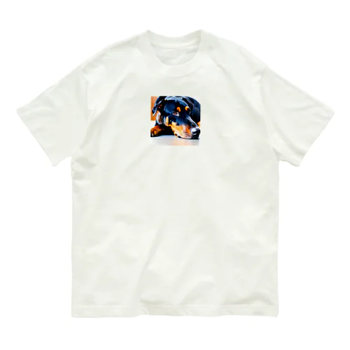 タレミミドーベルマン オーガニックコットンTシャツ