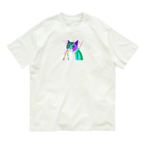 虹色ねこグッズ Organic Cotton T-Shirt