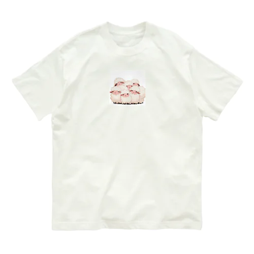 羊の群れ オーガニックコットンTシャツ