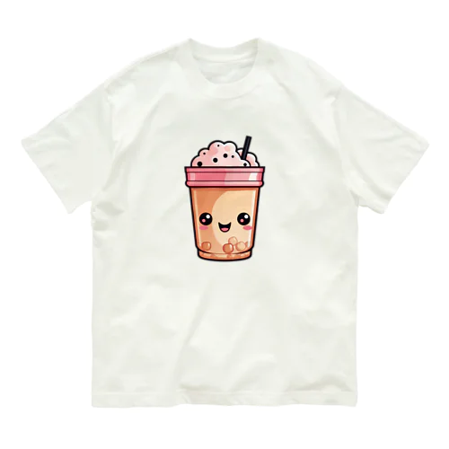 タピオカミルクティー オーガニックコットンTシャツ