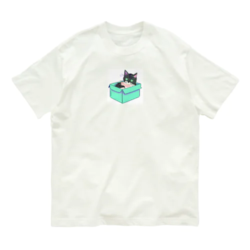 ダンボール猫 Organic Cotton T-Shirt