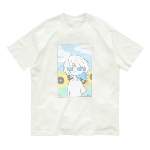 青空と向日葵と オーガニックコットンTシャツ