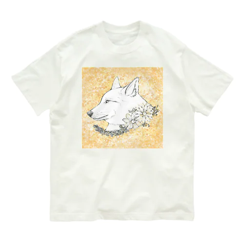 花とおおかみ Organic Cotton T-Shirt