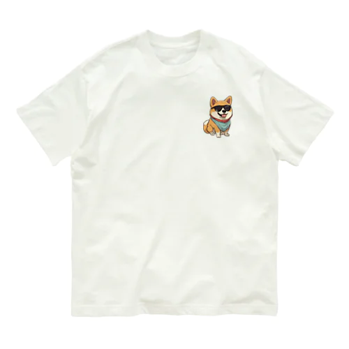 イカした柴犬 Organic Cotton T-Shirt