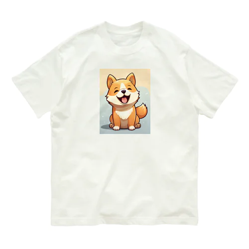 笑う柴犬 Organic Cotton T-Shirt