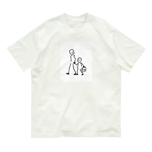 親子手つなぎデートくん オーガニックコットンTシャツ