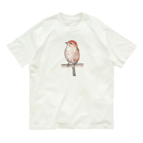 [森図鑑] モズのメス（モズC） Organic Cotton T-Shirt