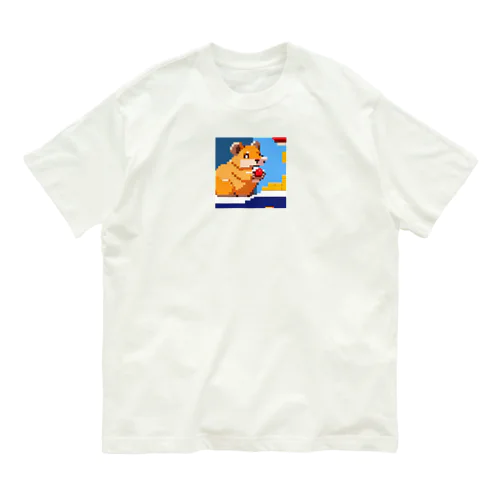 ドット絵ハムスター オーガニックコットンTシャツ