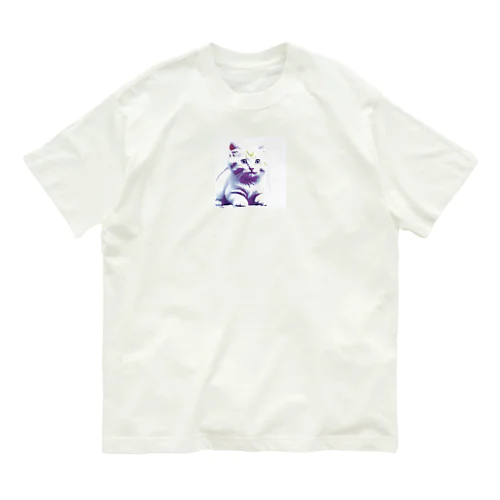 セピア猫ちゃん オーガニックコットンTシャツ